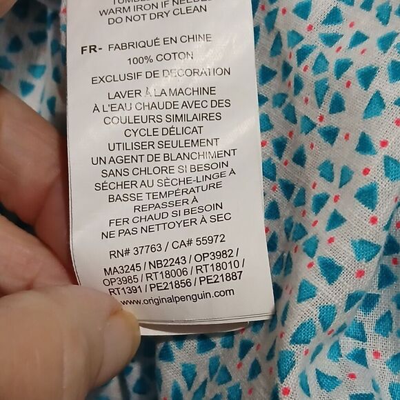 Penguin Slim Fit Blue XXL Short Sleeve Business Casual, Minimalist, Chic Shirt. - Picture 12 of 16